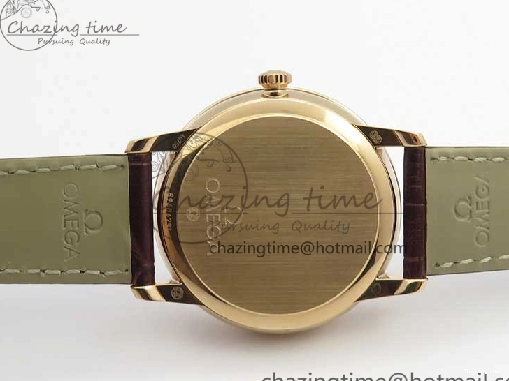 0125 De Ville Prestige Real PR RG ZF 1:1 Best Edition White Dial on Brown Leather Strap MIYOTA HighPerformance 7939